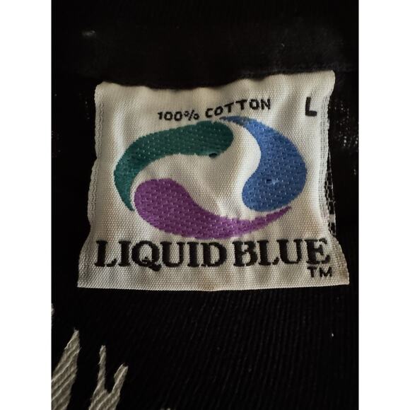 Vintage 1993 Liquid Blue Lg Rainbow Zebra AOP All Over Print T Shirt Genrich 90s - Picture 6 of 12